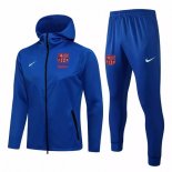 Sweat Shirt Capuche Barcelone 2021-22 Bleu