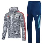 Coupe Vent Ajax Ensemble Complet 2021-22 Blanc Bleu Coupe Vent Ajax Ensemble Complet 2021-22 Blanc Bleu