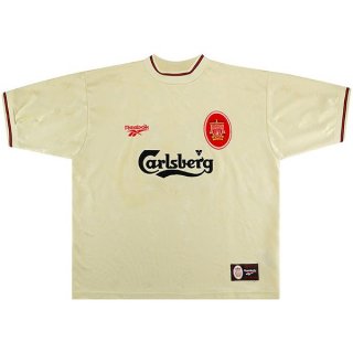 Thailande Maillot Liverpool 2ª Retro 1996 1997 Blanc