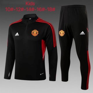 Enfant Survetement Training Manchester United 2023 Noir