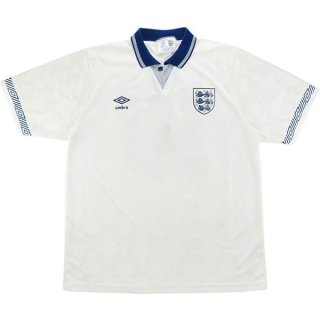 Thailande Maillot Angleterre 1ª Retro 1990 Blanc