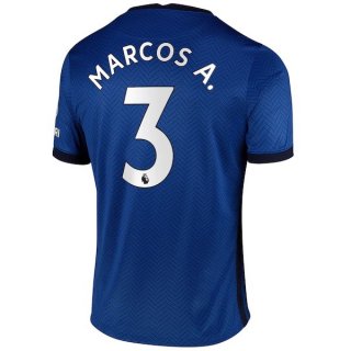 Maillot Chelsea NO.3 Marcos A. 1ª 2020-21 Bleu