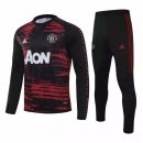 Survetement Manchester United 2020-21 Noir Rouge Marine