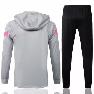 Sweat Shirt Capuche Paris Saint Germain 2021-22 Gris Noir