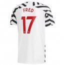Maillot Manchester United NO.17 Fred 3ª 2020-21 Blanc