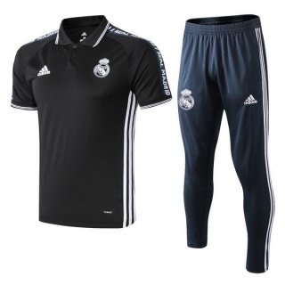 Polo Conjunto Complet Real Madrid 2019-20 Noir