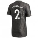 Maillot Manchester United NO.2 Lindelof 2ª 2020-21 Noir