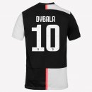 Maillot Juventus NO.10 Dybala 1ª 2019-20 Blanc Noir
