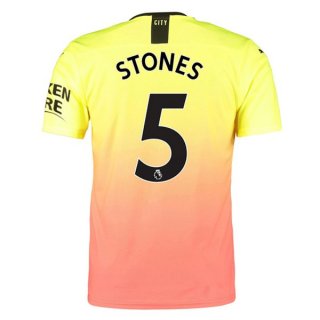 Maillot Manchester City NO.5 Stones 3ª 2019-20 Orange
