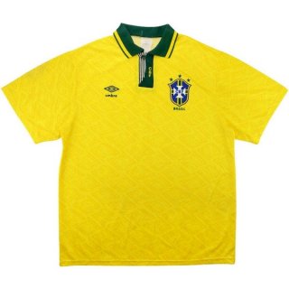 Maillot Brasil 1ª Retro 1991 1993 Jaune