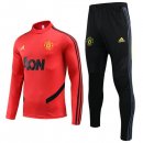 Survetement Manchester United 2020-21 Rouge Noir Jaune