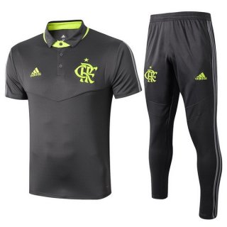 Polo Flamengo Conjunto Complet 2019-20 Gris Vert