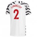 Maillot Manchester United NO.2 Lindelof 3ª 2020-21 Blanc