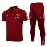 Polo Manchester United Ensemble Complet 2024 Rouge