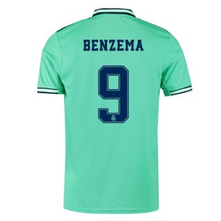 Maillot Real Madrid NO.9 Benzema 3ª 2019-20 Vert