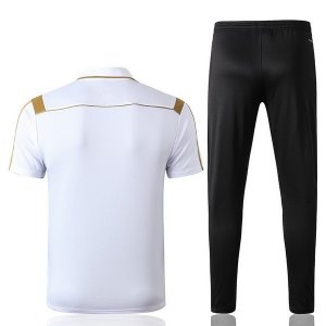 Polo Real Madrid Conjunto Complet 2019-20 Noir Blanc Or