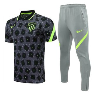 Polo Atletico Madrid Ensemble Complet 2020-21 Noir Gris Polo Atletico Madrid Ensemble Complet 2020-21 Noir Gris