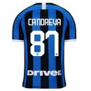 Maillot Inter Milan NO.87 Candreva 1ª 2019-20 Bleu