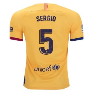 Maillot Barcelone NO.5 Sergio 2ª 2019-20 Jaune