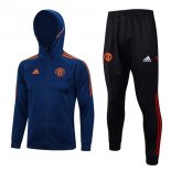 Chaqueta Con Capucha Manchester United 2024 Bleu