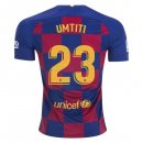 Maillot Barcelone NO.23 Umtiti 1ª 2019-20 Bleu Rouge