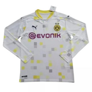 Thailande Maillot Borussia Dortmund 3ª ML 2020-21 Blanc