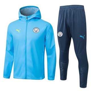 Coupe Vent Capuche Manchester City Bleu 2025-26 5