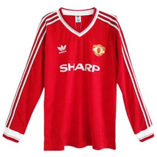 Maillot Manchester United 1ª ML Retro 1986 Rouge