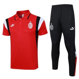 Polo AC Milan Ensemble Complet 2024 Rouge