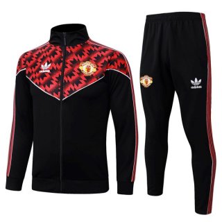 Survetement Manchester United 2025-26 Noir Rouge 2 Survetement Manchester United 2025-26 Noir Rouge 2