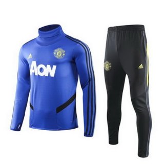 Survetement Enfant Manchester United 2019-20 Bleu Noir Jaune