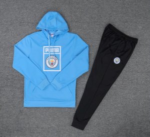 Survetement Manchester City 2019-20 Bleu Clair Noir