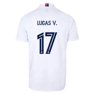 Maillot Real Madrid 1ª NO.17 Lucas V. 2020-21 Blanc