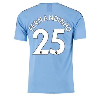 Maillot Manchester City NO.25 Fernandinho 1ª 2019-20 Bleu