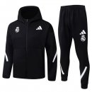 Coupe Vent Capuche Real Madrid 2026-27 Noir Coupe Vent Capuche Real Madrid 2026-27 Noir