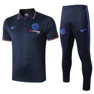 Polo Conjunto Complet Chelsea 2019-20 Bleu Marine