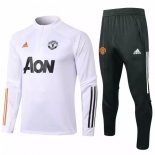 Survetement Manchester United 2020-21 Blanc Noir