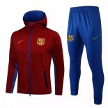 Sweat Shirt Capuche Barcelone 2021-22 Bordeaux Bleu