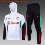 Enfant Sweat Shirt Capuche Manchester United 2024 Blanc 2