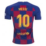 Maillot Barcelone NO.10 Messi 1ª 2019-20 Bleu Rouge