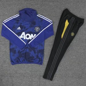 Survetement Manchester United 2019-20 Bleu Noir Blanc