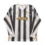 Thailande Maillot Juventus 1ª ML 2020-21 Blanc Noir