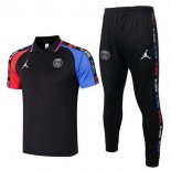 Polo Ensemble Complet Paris Saint Germain 2020-21 Noir Bleu