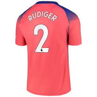 Maillot Chelsea NO.2 Rudiger 3ª 2020-21 Orange