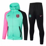 Sweat Shirt Capuche Barcelone 2020-21 Vert Rose