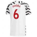 Maillot Manchester United NO.6 Pogba 3ª 2020-21 Blanc