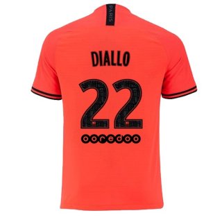 Maillot Paris Saint Germain NO.22 Diallo 2ª 2019-20 Orange Maillot Paris Saint Germain NO.22 Diallo 2ª 2019-20 Orange