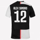 Maillot Juventus NO.12 Alex Sangro 1ª 2019-20 Blanc Noir