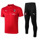 Polo Conjunto Complet AC Milan 2019-20 Rouge Noir