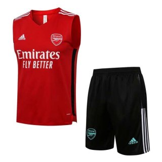 Maillot Arsenal Sans Manches 2022 Rouge Noir Maillot Arsenal Sans Manches 2022 Rouge Noir